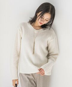 LAUTREAMONT / ロートレアモン ニット・セーター | スパンコールラメVネックニット≪洗える≫