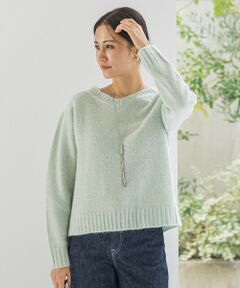 LAUTREAMONT / ロートレアモン ニット・セーター | スパンコールラメVネックニット≪洗える≫