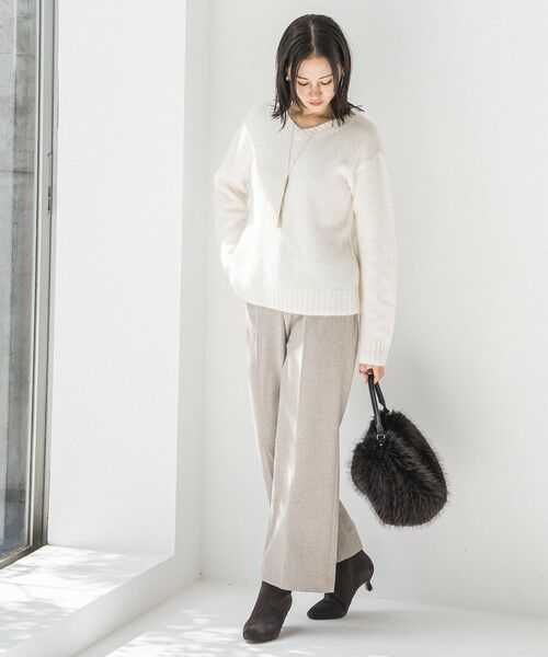 LAUTREAMONT / ロートレアモン ニット・セーター | スパンコールラメVネックニット≪洗える≫ | 詳細4