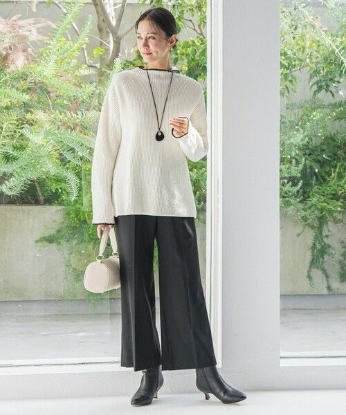 LAUTREAMONT / ロートレアモン ニット・セーター | 刺繍トリムハイネックニット≪洗える≫ | 詳細4