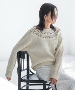 LAUTREAMONT / ロートレアモン ニット・セーター | 透かし編みノルディックガラニット