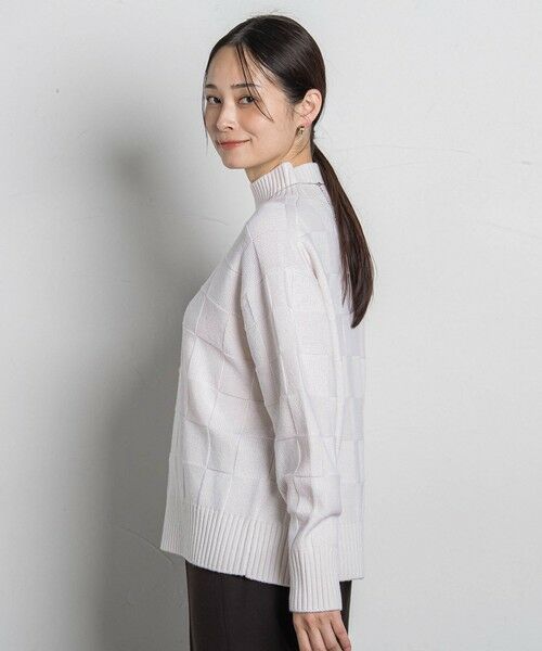 LAUTREAMONT / ロートレアモン ニット・セーター | 格子柄ハイネックニット≪洗える≫ | 詳細1