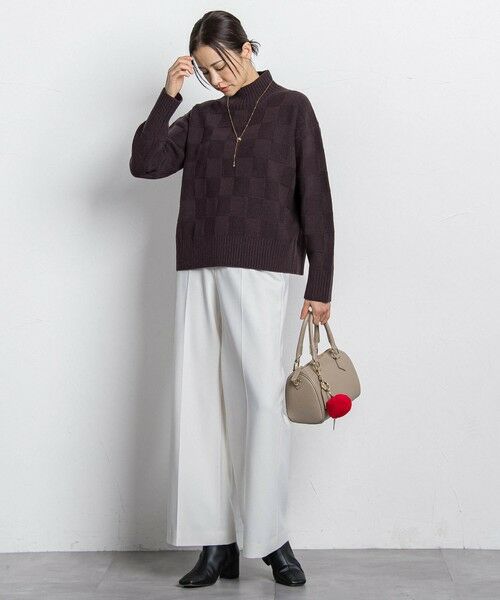 LAUTREAMONT / ロートレアモン ニット・セーター | 格子柄ハイネックニット≪洗える≫ | 詳細8