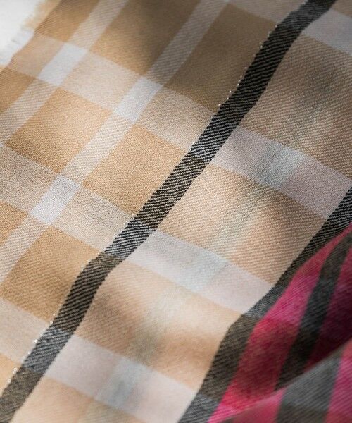 LAUTREAMONT / ロートレアモン マフラー・ショール・スヌード・ストール | シルケットウールラメチェックストール | 詳細2