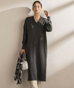 LAUTREAMONT / ロートレアモン ロング・マキシ丈ワンピース | 【WEB限定】Vネックニットワンピース≪丈長めあり/手洗い可能≫