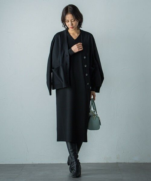 LAUTREAMONT / ロートレアモン ロング・マキシ丈ワンピース | 【WEB限定】Vネックニットワンピース≪丈長めあり/手洗い可能≫ | 詳細2