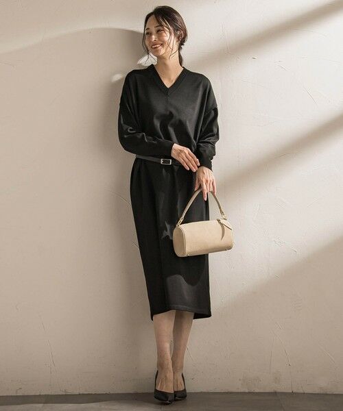 LAUTREAMONT / ロートレアモン ロング・マキシ丈ワンピース | 【WEB限定】Vネックニットワンピース≪丈長めあり/手洗い可能≫ | 詳細3