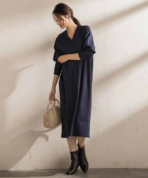 LAUTREAMONT / ロートレアモン ロング・マキシ丈ワンピース | 【WEB限定】Vネックニットワンピース≪丈長めあり/手洗い可能≫ | 詳細8