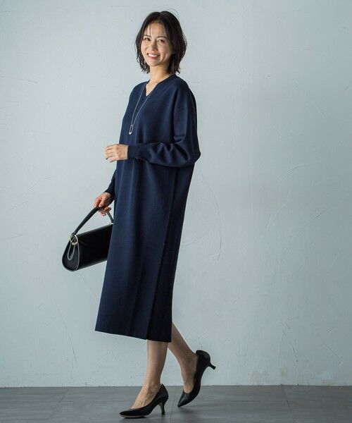 LAUTREAMONT / ロートレアモン ロング・マキシ丈ワンピース | 【WEB限定】Vネックニットワンピース≪丈長めあり/手洗い可能≫ | 詳細4