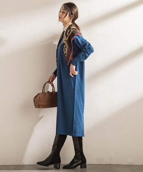 LAUTREAMONT / ロートレアモン ロング・マキシ丈ワンピース | 【WEB限定】Vネックニットワンピース≪丈長めあり/手洗い可能≫ | 詳細16