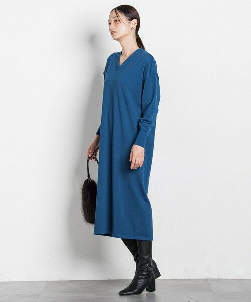 LAUTREAMONT / ロートレアモン ロング・マキシ丈ワンピース | 【WEB限定】Vネックニットワンピース≪丈長めあり/手洗い可能≫ | 詳細12