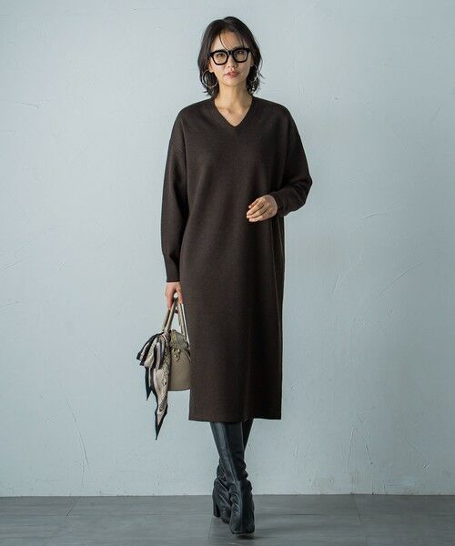 LAUTREAMONT / ロートレアモン ロング・マキシ丈ワンピース | 【WEB限定】Vネックニットワンピース≪丈長めあり/手洗い可能≫ | 詳細26