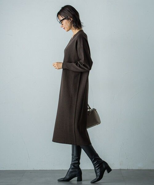 LAUTREAMONT / ロートレアモン ロング・マキシ丈ワンピース | 【WEB限定】Vネックニットワンピース≪丈長めあり/手洗い可能≫ | 詳細24