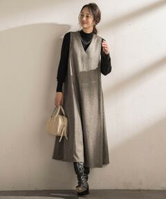 LAUTREAMONT / ロートレアモン ロング・マキシ丈ワンピース | ラメシックツイードワンピース≪洗える≫