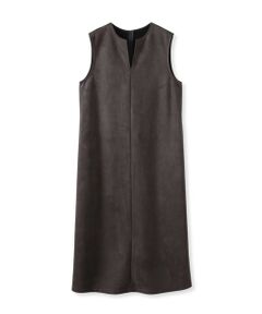 LAUTREAMONT / ロートレアモン ロング・マキシ丈ワンピース | 【WEB限定】フェイクスエードワンピース≪洗える≫