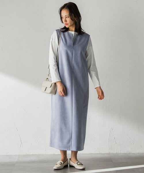 LAUTREAMONT / ロートレアモン ロング・マキシ丈ワンピース | 【WEB限定】フェイクスエードワンピース≪洗える≫ | 詳細2