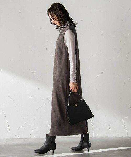 LAUTREAMONT / ロートレアモン ロング・マキシ丈ワンピース | 【WEB限定】フェイクスエードワンピース≪洗える≫ | 詳細21