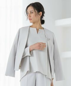 LAUTREAMONT / ロートレアモン テーラードジャケット | トリクシオンノーカラージャケット≪セットアップ対応/手洗い可能≫