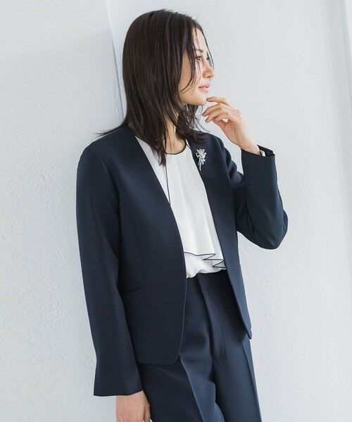 LAUTREAMONT / ロートレアモン テーラードジャケット | トリクシオンノーカラージャケット≪セットアップ対応/手洗い可能≫ | 詳細11