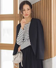 LAUTREAMONT / ロートレアモン テーラードジャケット | 【WEB限定 13号】トリクシオンノーカラージャケット≪セットアップ対応/手洗い可能≫