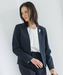 LAUTREAMONT / ロートレアモン テーラードジャケット | 【WEB限定 13号】トリクシオンノーカラージャケット≪セットアップ対応/手洗い可能≫