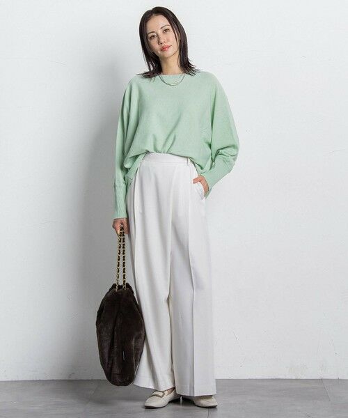 LAUTREAMONT / ロートレアモン その他パンツ | ソフィーツイルストレッチワイドパンツ ≪洗える≫ | 詳細1