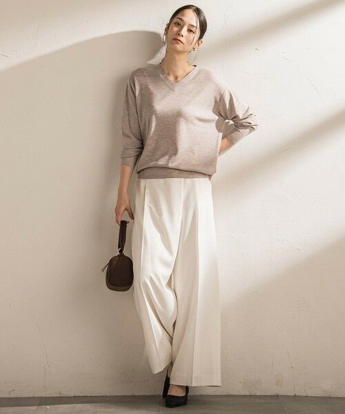 LAUTREAMONT / ロートレアモン その他パンツ | ソフィーツイルストレッチワイドパンツ ≪洗える≫ | 詳細10