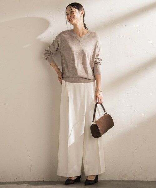 LAUTREAMONT / ロートレアモン その他パンツ | ソフィーツイルストレッチワイドパンツ ≪洗える≫ | 詳細11