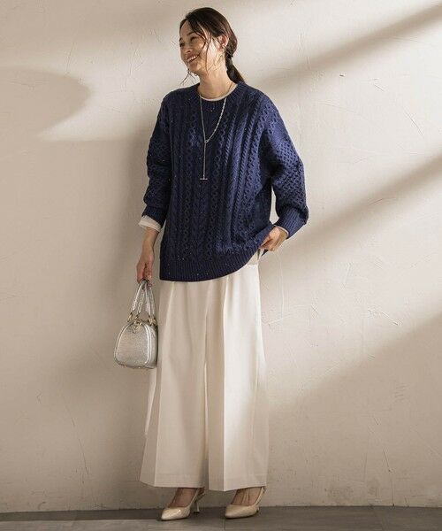 LAUTREAMONT / ロートレアモン その他パンツ | ソフィーツイルストレッチワイドパンツ ≪洗える≫ | 詳細12