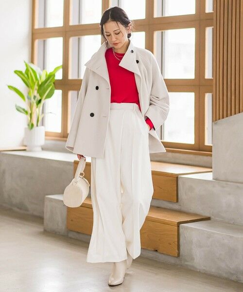 LAUTREAMONT / ロートレアモン その他パンツ | ソフィーツイルストレッチワイドパンツ ≪洗える≫ | 詳細18