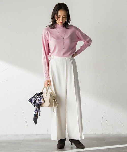 LAUTREAMONT / ロートレアモン その他パンツ | ソフィーツイルストレッチワイドパンツ ≪洗える≫ | 詳細19