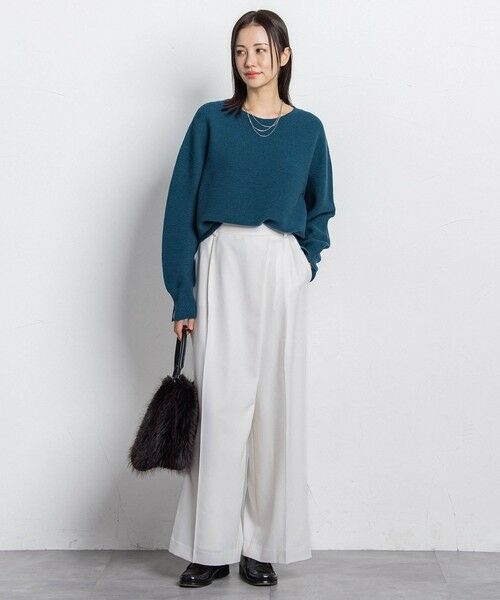 LAUTREAMONT / ロートレアモン その他パンツ | ソフィーツイルストレッチワイドパンツ ≪洗える≫ | 詳細3