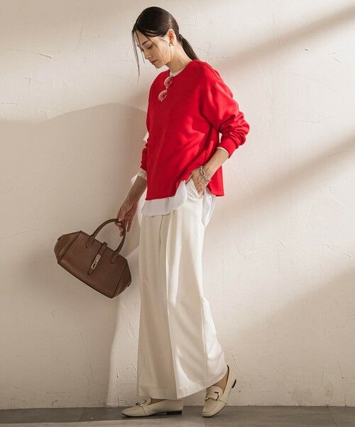 LAUTREAMONT / ロートレアモン その他パンツ | ソフィーツイルストレッチワイドパンツ ≪洗える≫ | 詳細5