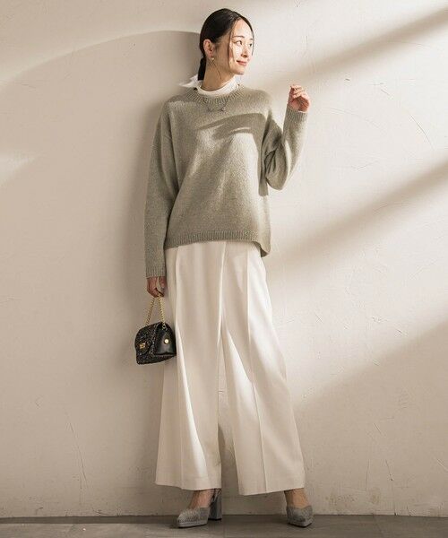 LAUTREAMONT / ロートレアモン その他パンツ | ソフィーツイルストレッチワイドパンツ ≪洗える≫ | 詳細6