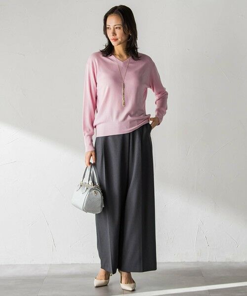 LAUTREAMONT / ロートレアモン その他パンツ | ソフィーツイルストレッチワイドパンツ ≪洗える≫ | 詳細22