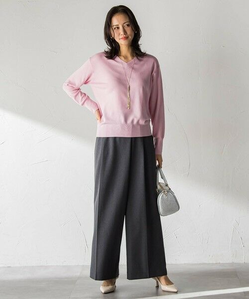 LAUTREAMONT / ロートレアモン その他パンツ | ソフィーツイルストレッチワイドパンツ ≪洗える≫ | 詳細23