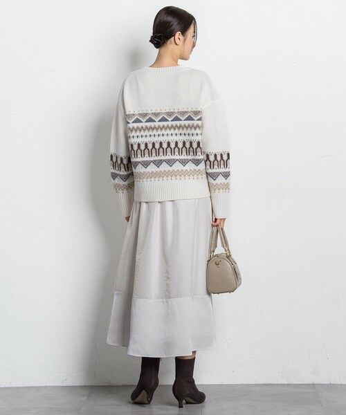 LAUTREAMONT / ロートレアモン ミニ・ひざ丈スカート | 素材切り替えオーガンジースカート | 詳細3