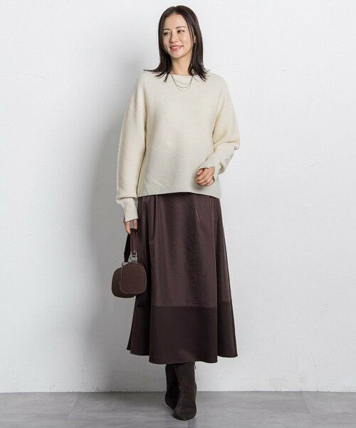 LAUTREAMONT / ロートレアモン ミニ・ひざ丈スカート | 素材切り替えオーガンジースカート | 詳細10