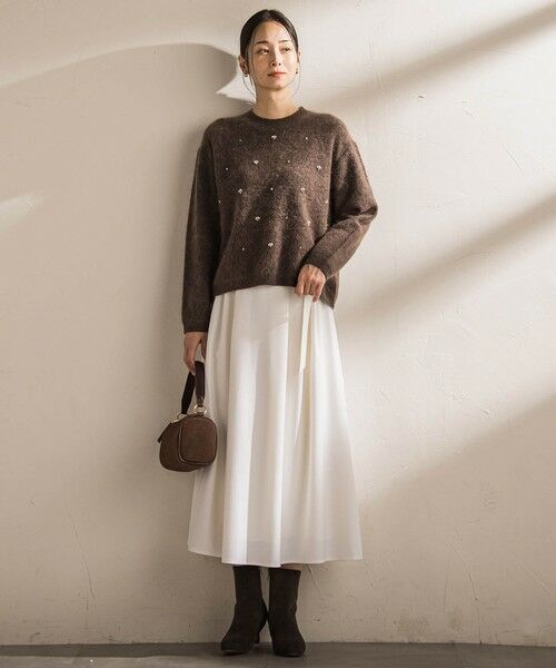 LAUTREAMONT / ロートレアモン ミニ・ひざ丈スカート | ウールブレンドストレッチフレアスカート≪セットアップ対応/手洗い可能≫ | 詳細4