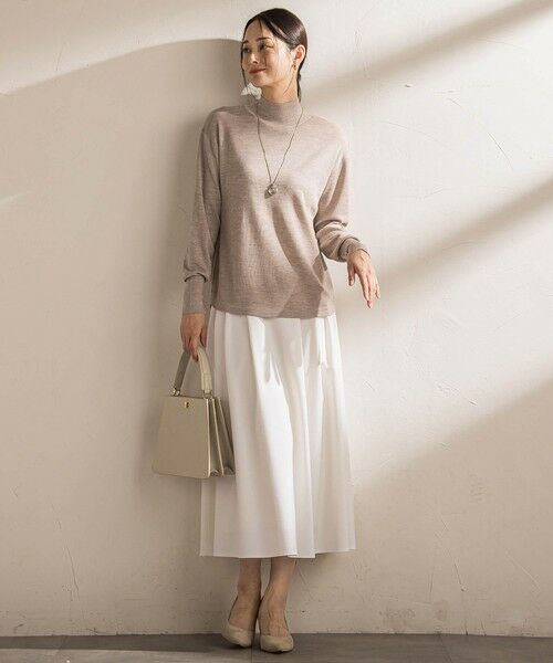 LAUTREAMONT / ロートレアモン ミニ・ひざ丈スカート | ウールブレンドストレッチフレアスカート≪セットアップ対応/手洗い可能≫ | 詳細3