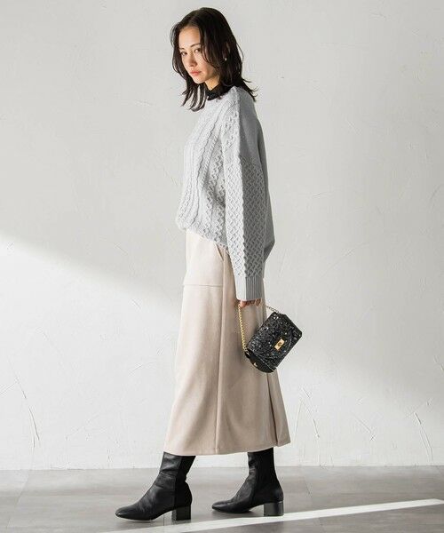 LAUTREAMONT / ロートレアモン ミニ・ひざ丈スカート | 【WEB限定】フェイクスエードナロースカート≪セットアップ対応/洗える≫ | 詳細2