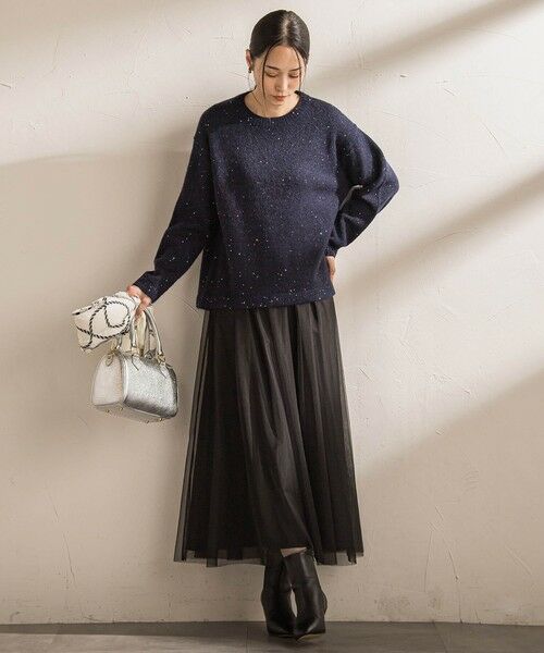 LAUTREAMONT / ロートレアモン ニット・セーター | スパンコールクルーネックニット≪洗える≫ | 詳細1