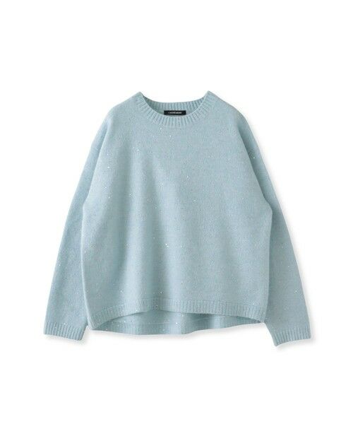 LAUTREAMONT / ロートレアモン ニット・セーター | スパンコールクルーネックニット≪洗える≫（ブルー）