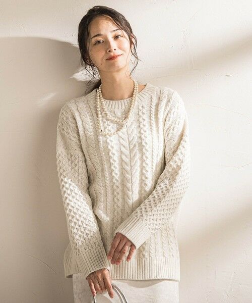 LAUTREAMONT / ロートレアモン ニット・セーター | 【WEB限定】ケーブル柄編みニット≪洗える≫ | 詳細1