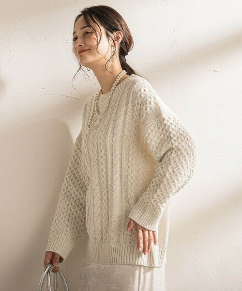LAUTREAMONT / ロートレアモン ニット・セーター | 【WEB限定】ケーブル柄編みニット≪洗える≫ | 詳細2