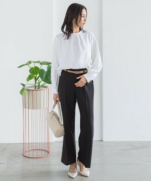 LAUTREAMONT / ロートレアモン シャツ・ブラウス | ウールブレンドストレッチブラウス≪セットアップ対応/手洗い可能≫ | 詳細2