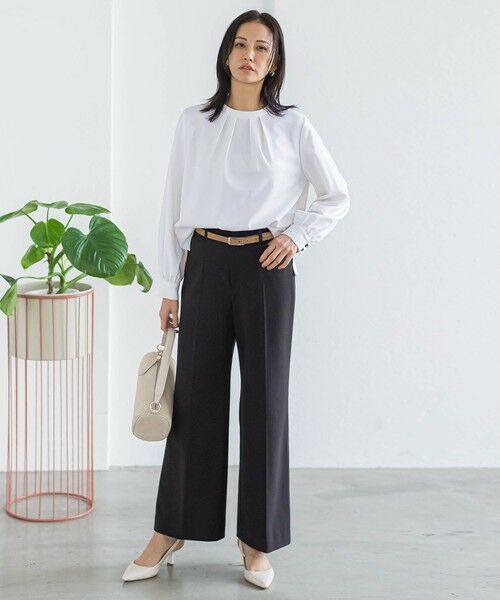 LAUTREAMONT / ロートレアモン シャツ・ブラウス | ウールブレンドストレッチブラウス≪セットアップ対応/手洗い可能≫ | 詳細3