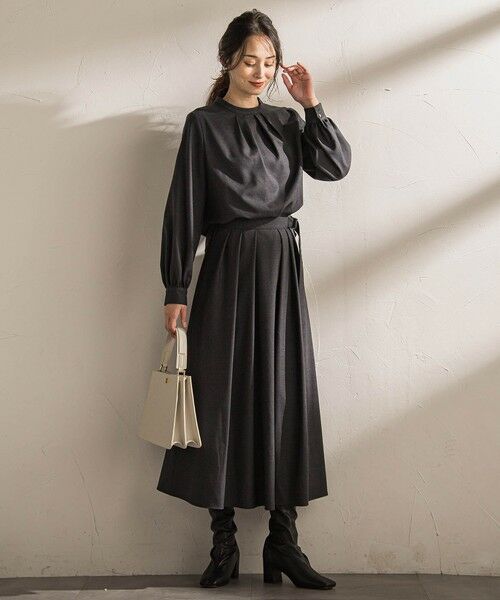 LAUTREAMONT / ロートレアモン シャツ・ブラウス | ウールブレンドストレッチブラウス≪セットアップ対応/手洗い可能≫ | 詳細10