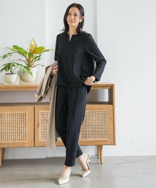 LAUTREAMONT / ロートレアモン シャツ・ブラウス | トリクシオンキーネックブラウス≪セットアップ対応/手洗い可能≫ | 詳細1