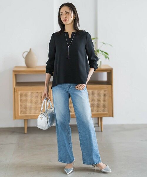 LAUTREAMONT / ロートレアモン シャツ・ブラウス | トリクシオンキーネックブラウス≪セットアップ対応/手洗い可能≫ | 詳細3